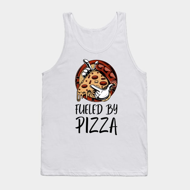 Fueled By Pizza Tank Top by InkyArt